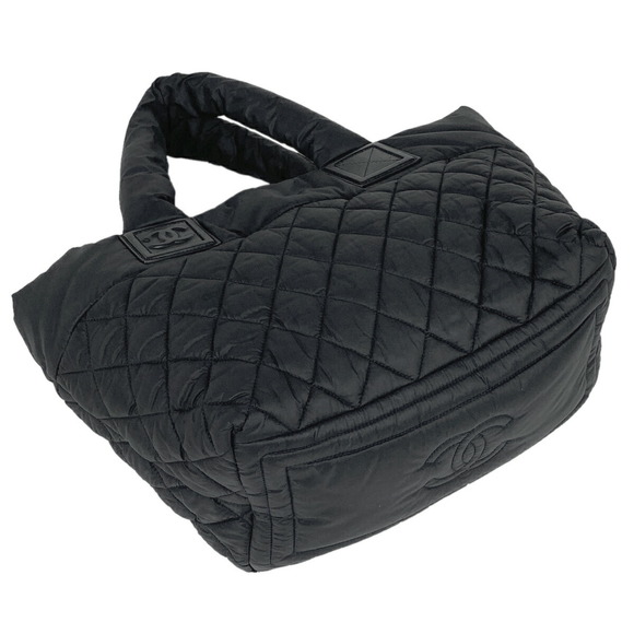 Chanel Black Small CC Bag Cocoon Nylon Tote Coco - Picture 1 of 6